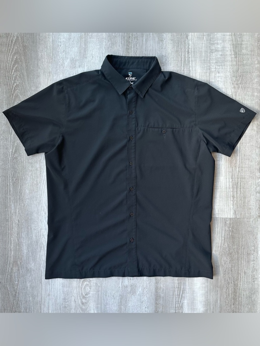 Kuhl Tufflex Short Sleeve Black Button Down Shirt